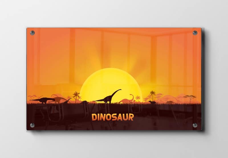 Sunset Dinosaur Adventure Plakat