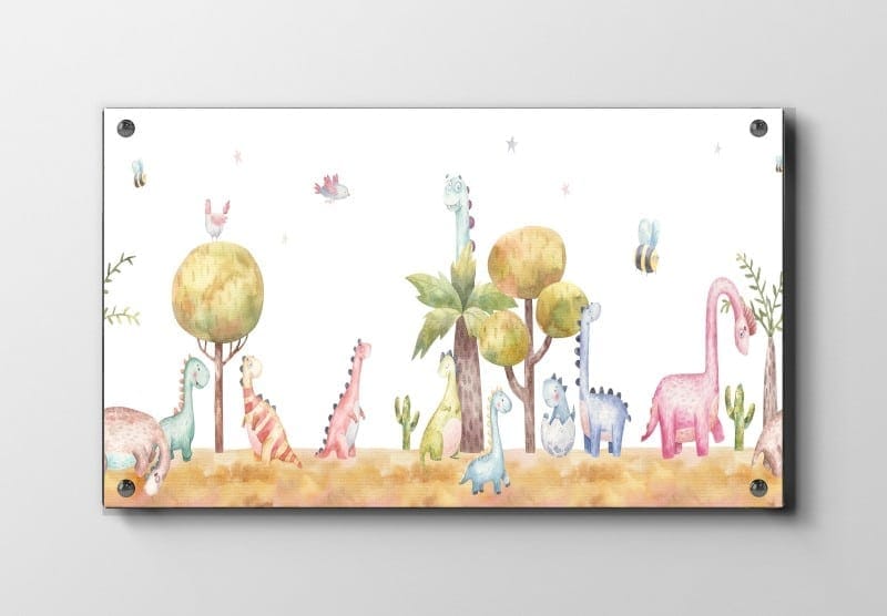 Playful Baby Dinosaur Parade Plakat