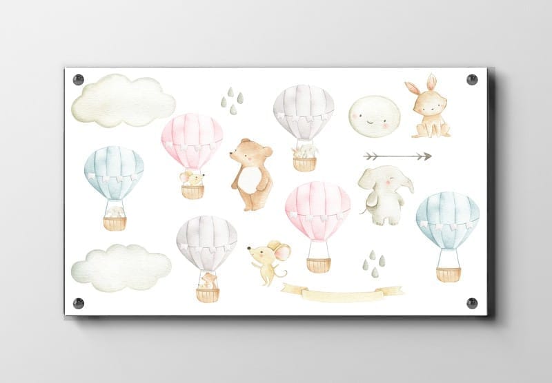 Playful Balloon Animal Friends Plakat