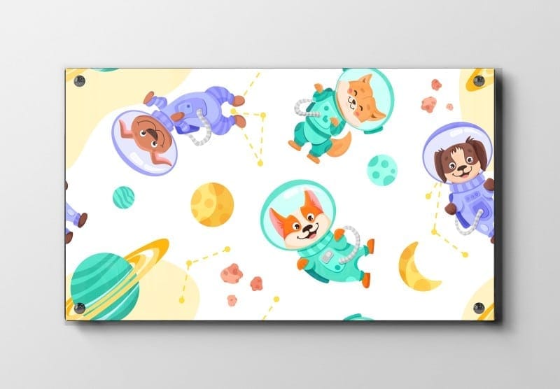 Playful Puppy Space Adventure Plakat