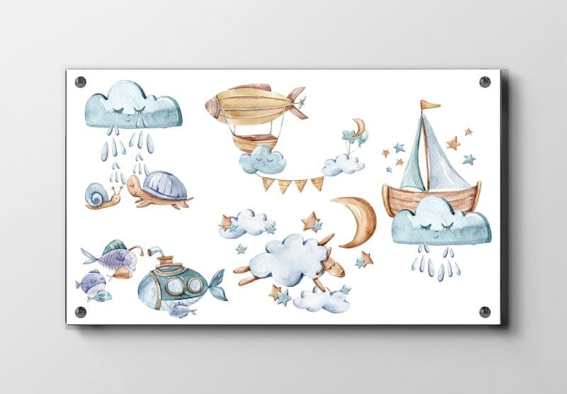 Dreamy Clouds And Whimsical Creatures Plakat