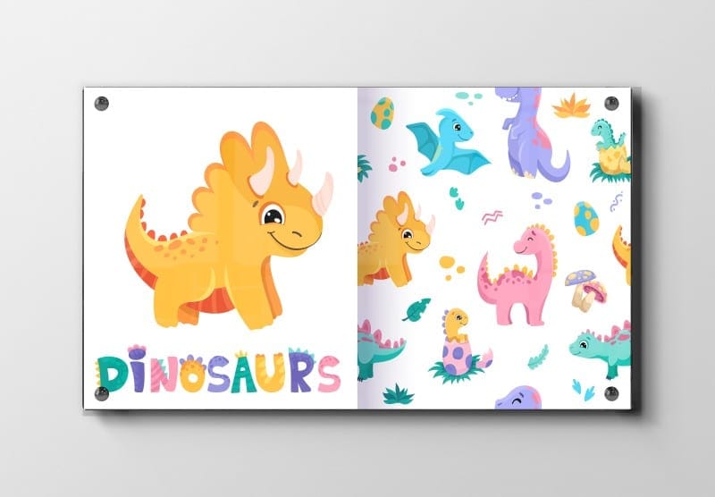 Playful Cute Dinosaur Friends Plakat