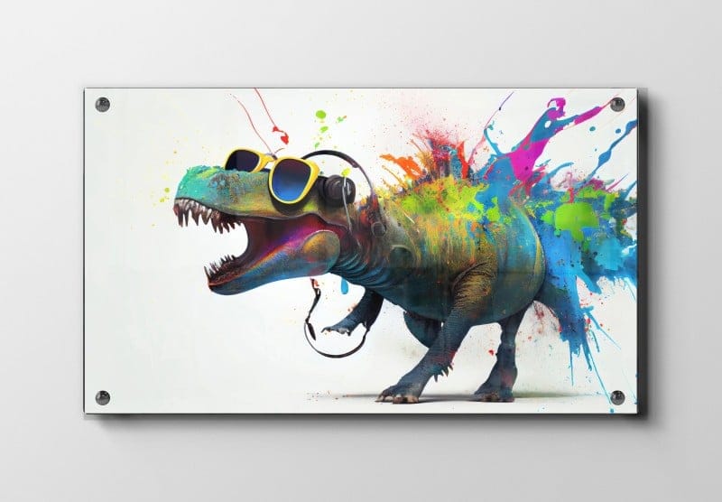 Color Splash Dino Party Plakat