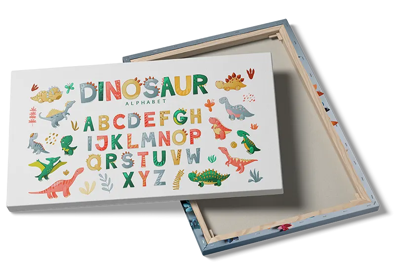 Playful Dinosaur Alphabet Plakat