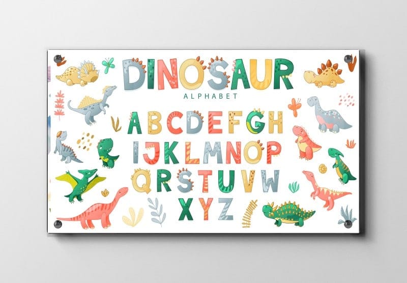 Playful Dinosaur Alphabet Plakat