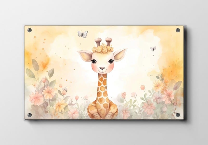 Gentle Baby Giraffe Wonder Plakat