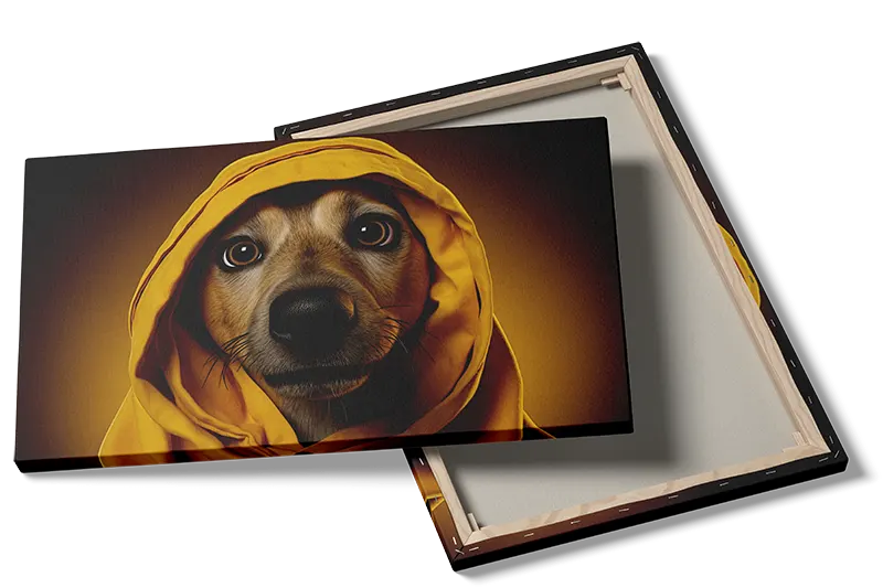 Curious Dog In Hoodie Plakat