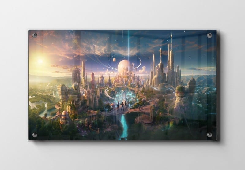 Magical Futuristic Space City Plakat