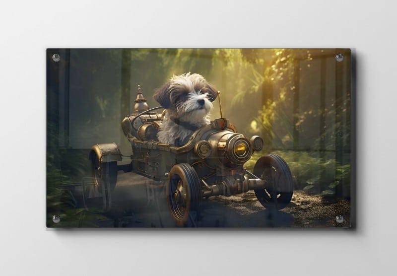 Playful Pup Driving Adventure Plakat