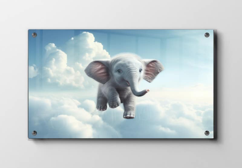 Playful Flying Elephant Plakat