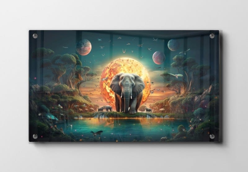 Magical Elephant Sunset Plakat