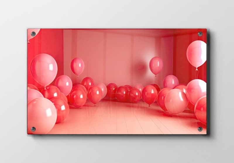 Playful Red Balloon Party Plakat