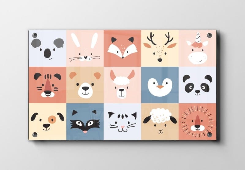 Cozy Animal Faces Plakat