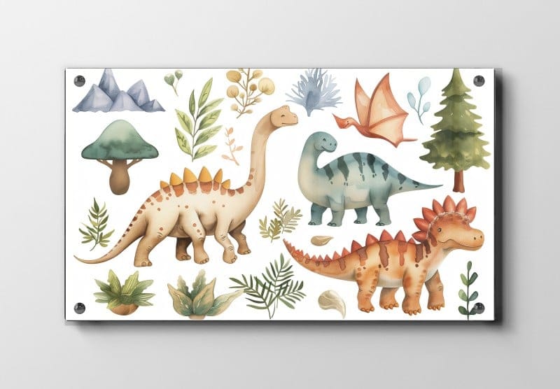 Playful Friendly Dinosaur Friends Plakat