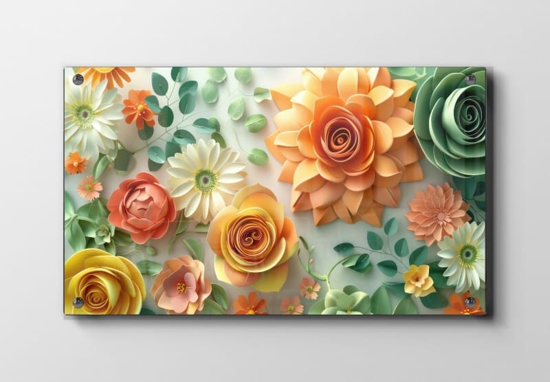 Cheerful Paper Flower Garden Plakat