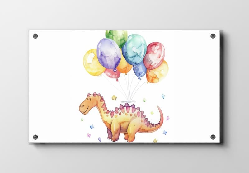 Playful Balloon Dinosaur Plakat