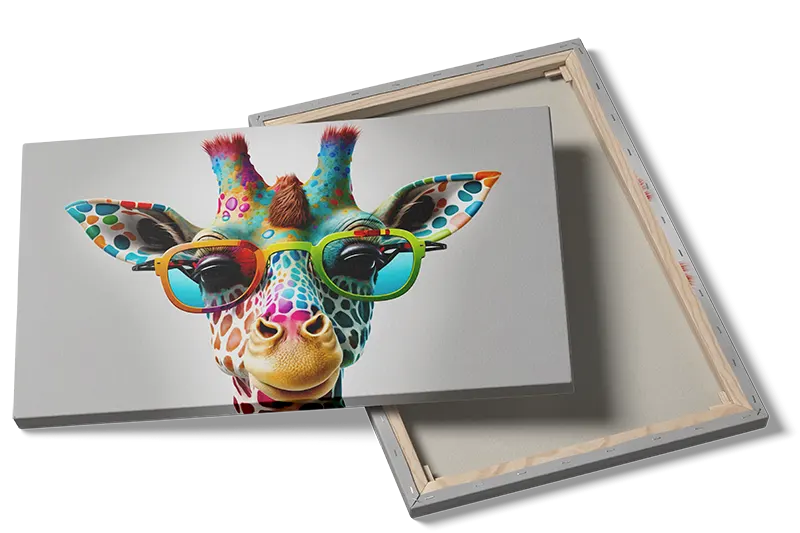 Playful Colorful Giraffe Plakat