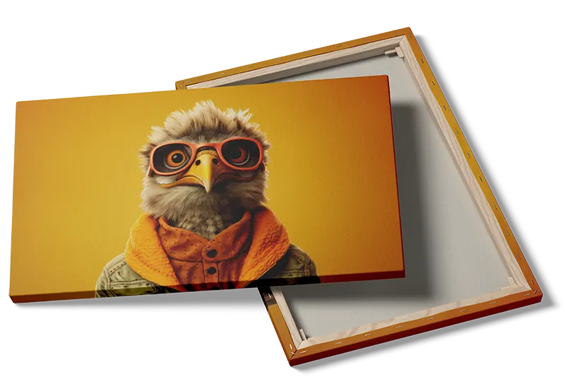 Curious Eagle With Glasses Plakat