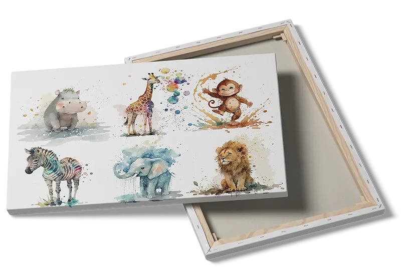 Playful Safari Animal Friends Plakat