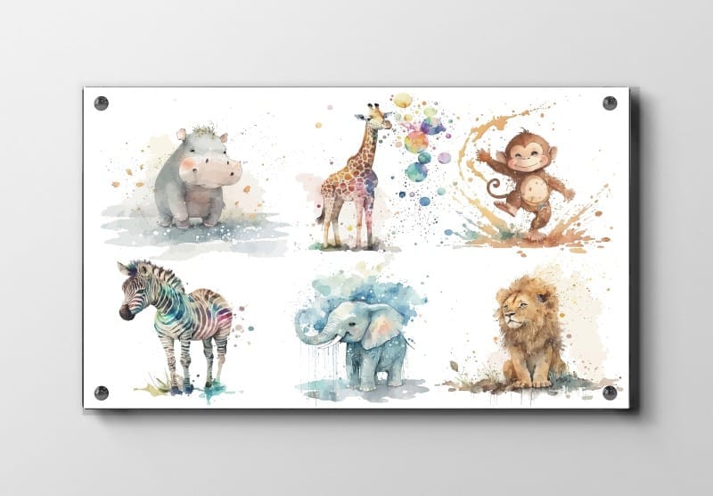 Playful Safari Animal Friends Plakat