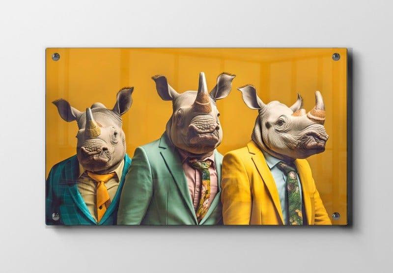 Playful Rhino Gentlemen Plakat