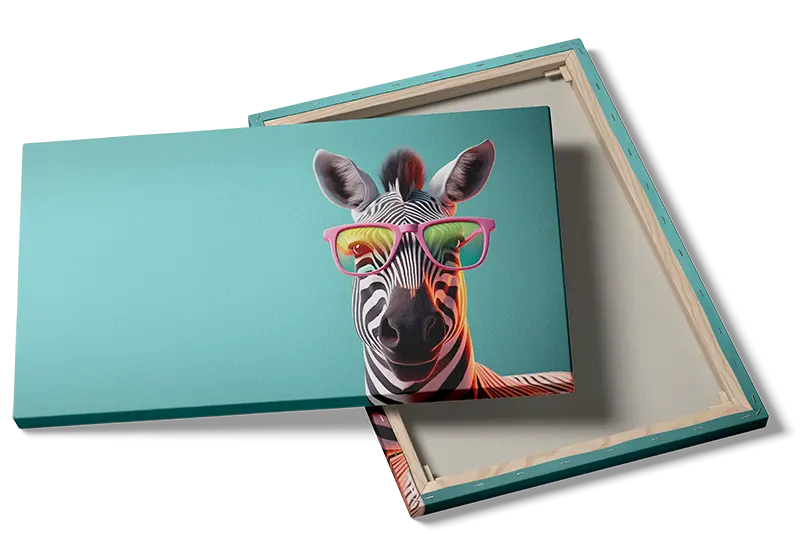 Playful Zebra With Glasses Plakat