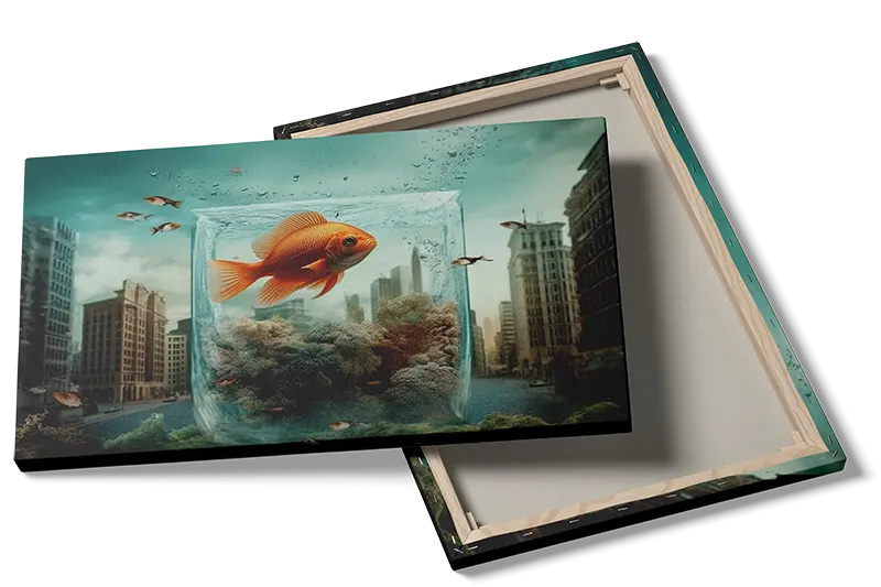 Curious Goldfish Aquarium Adventure Plakat