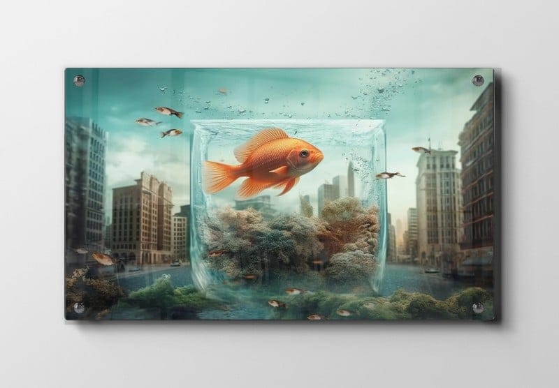 Curious Goldfish Aquarium Adventure Plakat
