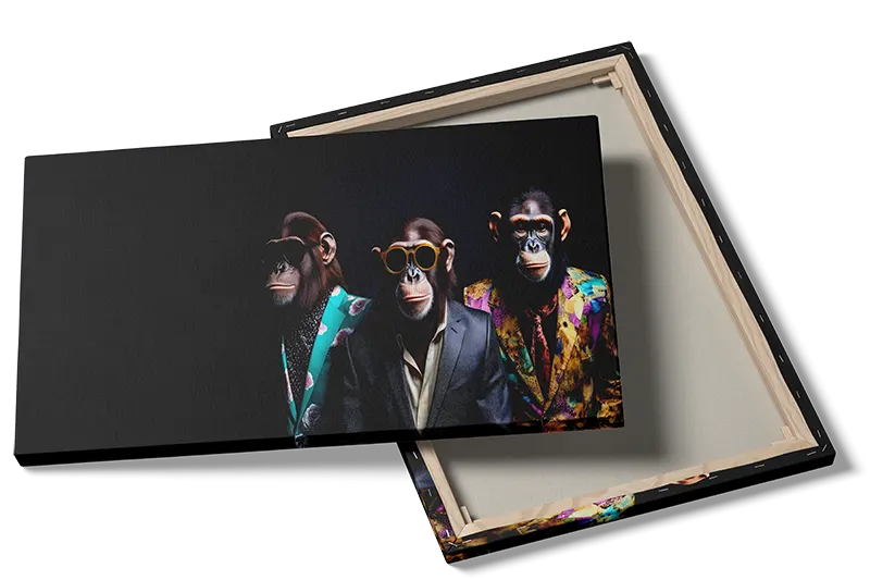 Playful Monkeys In Stylish Suits Plakat