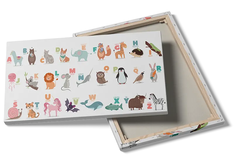 Playful Animal Alphabet ABC Plakat