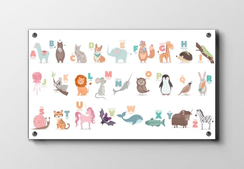 Playful Animal Alphabet ABC Plakat