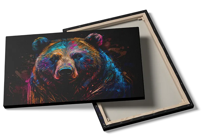 Magical Colorful Bear Portrait Plakat