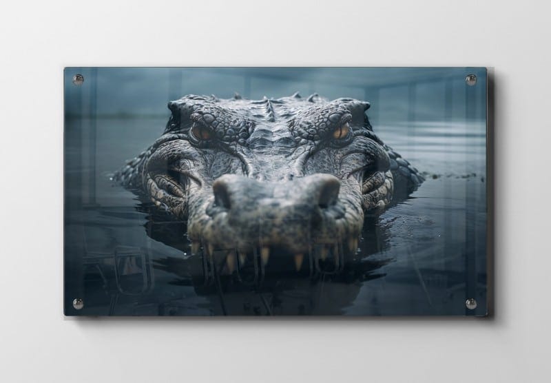 Mysterious River Crocodile Plakat