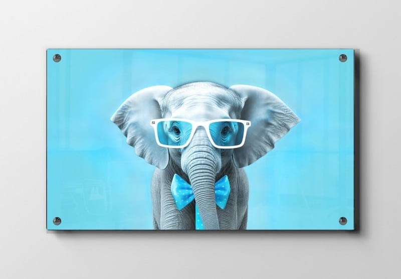 Playful Elephant With Glasses Plakat