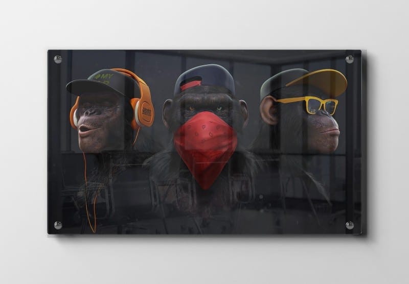 Cool Urban Chimpanzee Trio Plakat