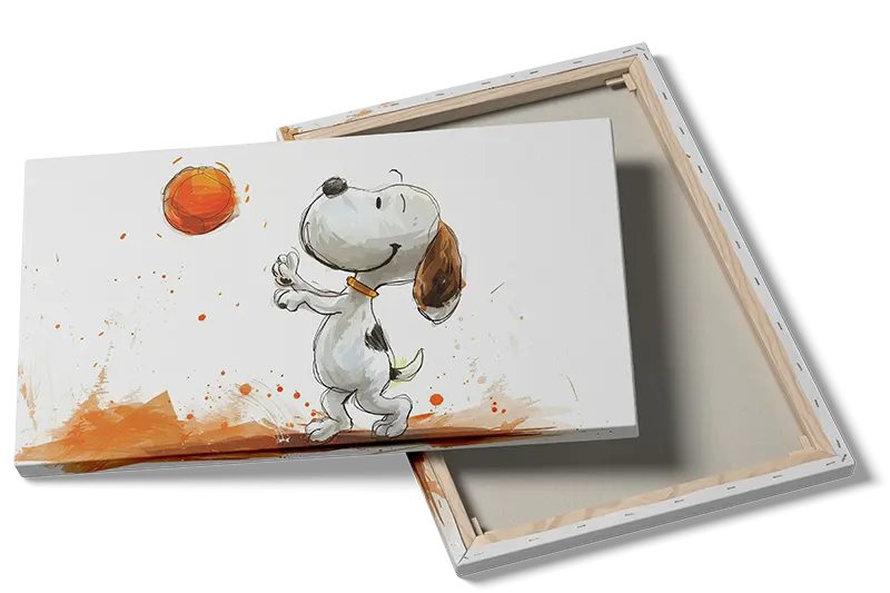 Playful Puppy With Ball Plakat