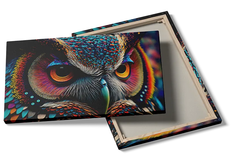 Curious Colorful Owl Plakat