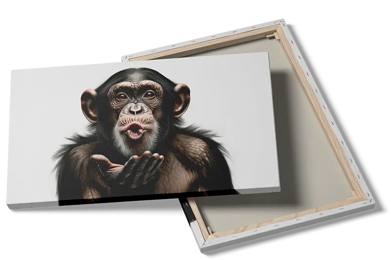 Playful Monkey Blow Kiss Plakat