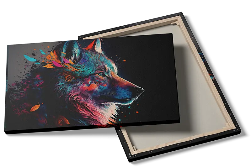 Mystical Colorful Wolf Plakat
