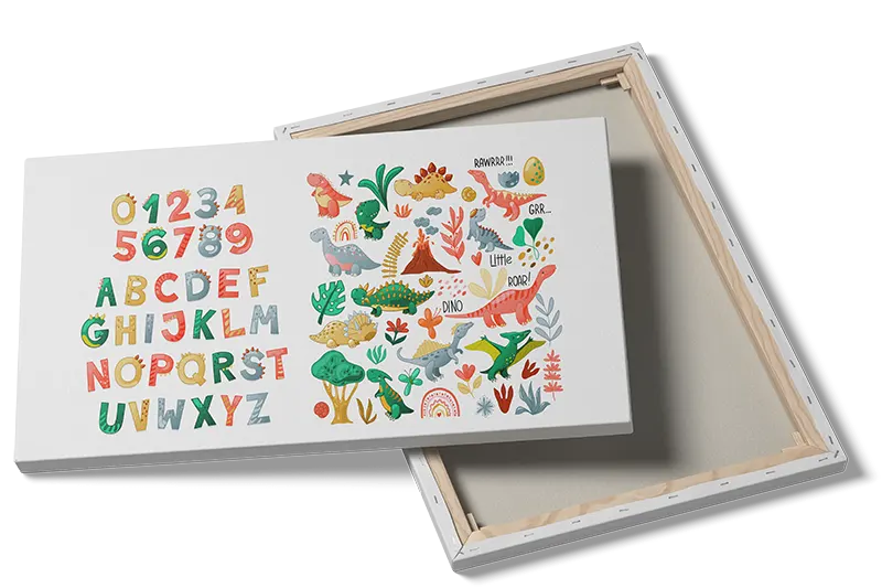 Playful Dino Alphabet Adventure Plakat