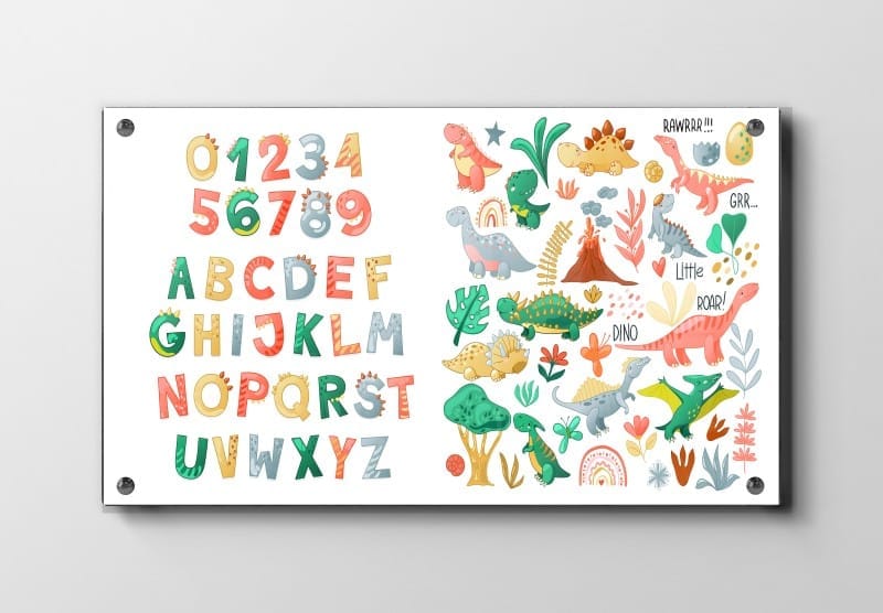 Playful Dino Alphabet Adventure Plakat