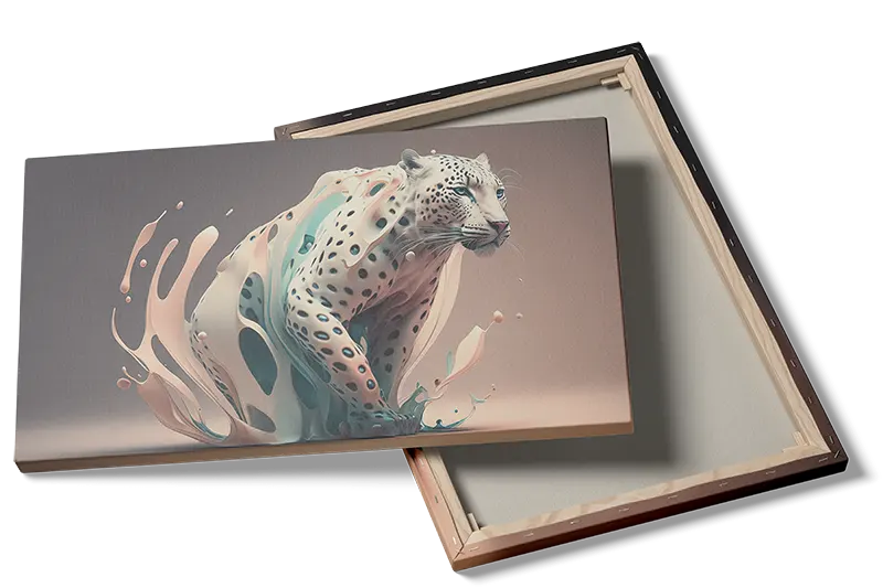 Curious Leopard Splash Plakat