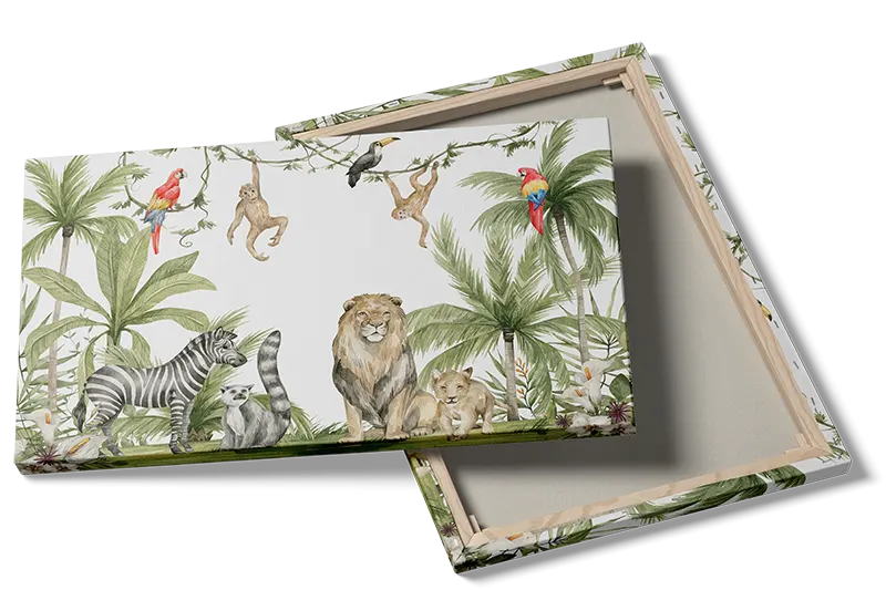 Playful Safari Animal Friends Jungle Plakat