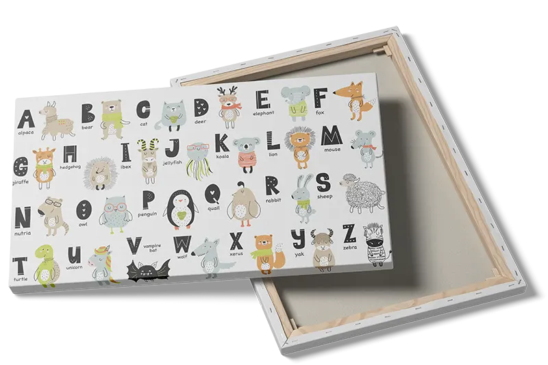 Playful Animal Alphabet Adventure ABC Plakat