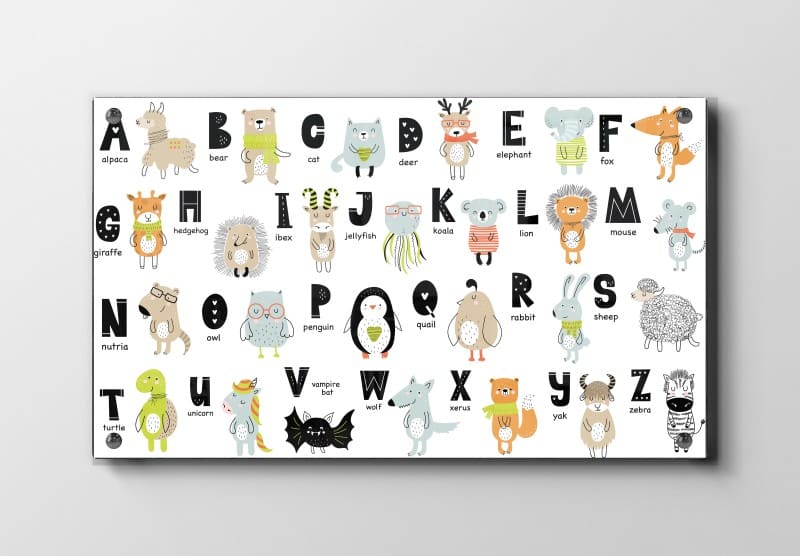 Playful Animal Alphabet Adventure ABC Plakat