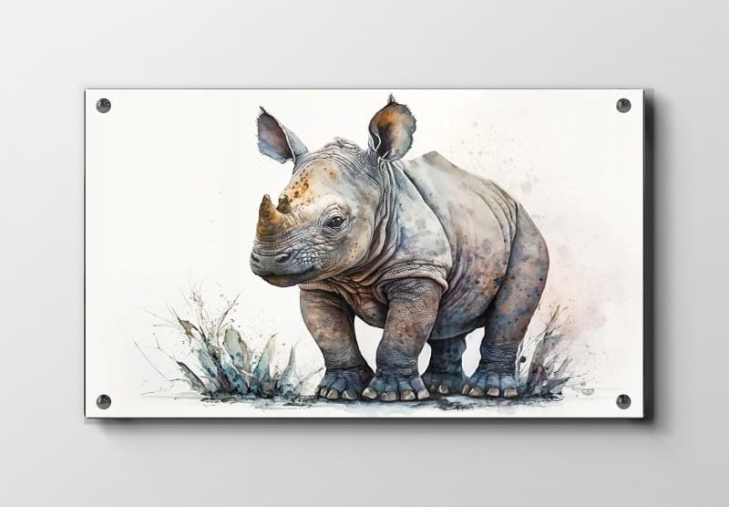 Curious Little Rhino Plakat