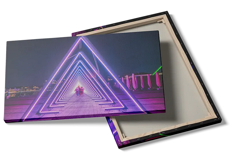 Neon Triangle Light Tunnel