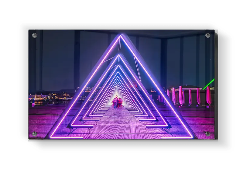 Neon Triangle Light Tunnel