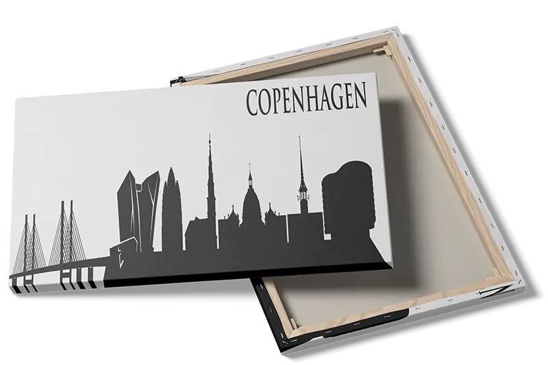 Copenhagen Skyline Silhouette Poster