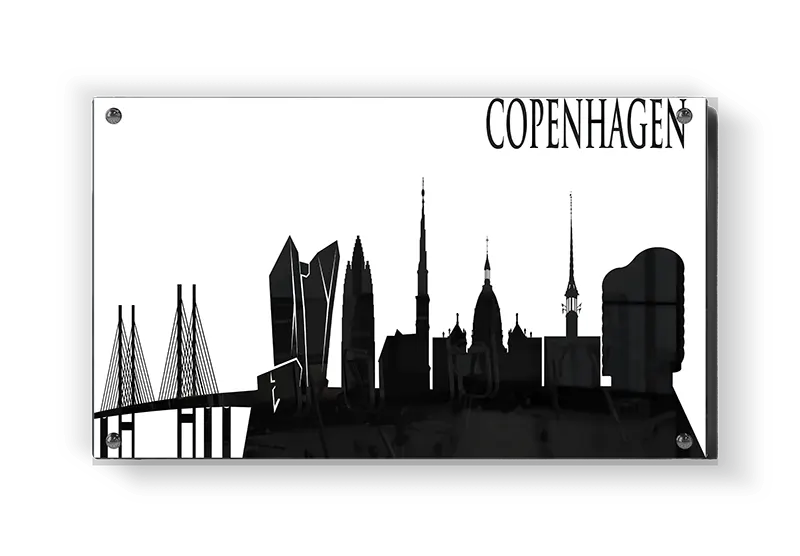 Copenhagen Skyline Silhouette Poster